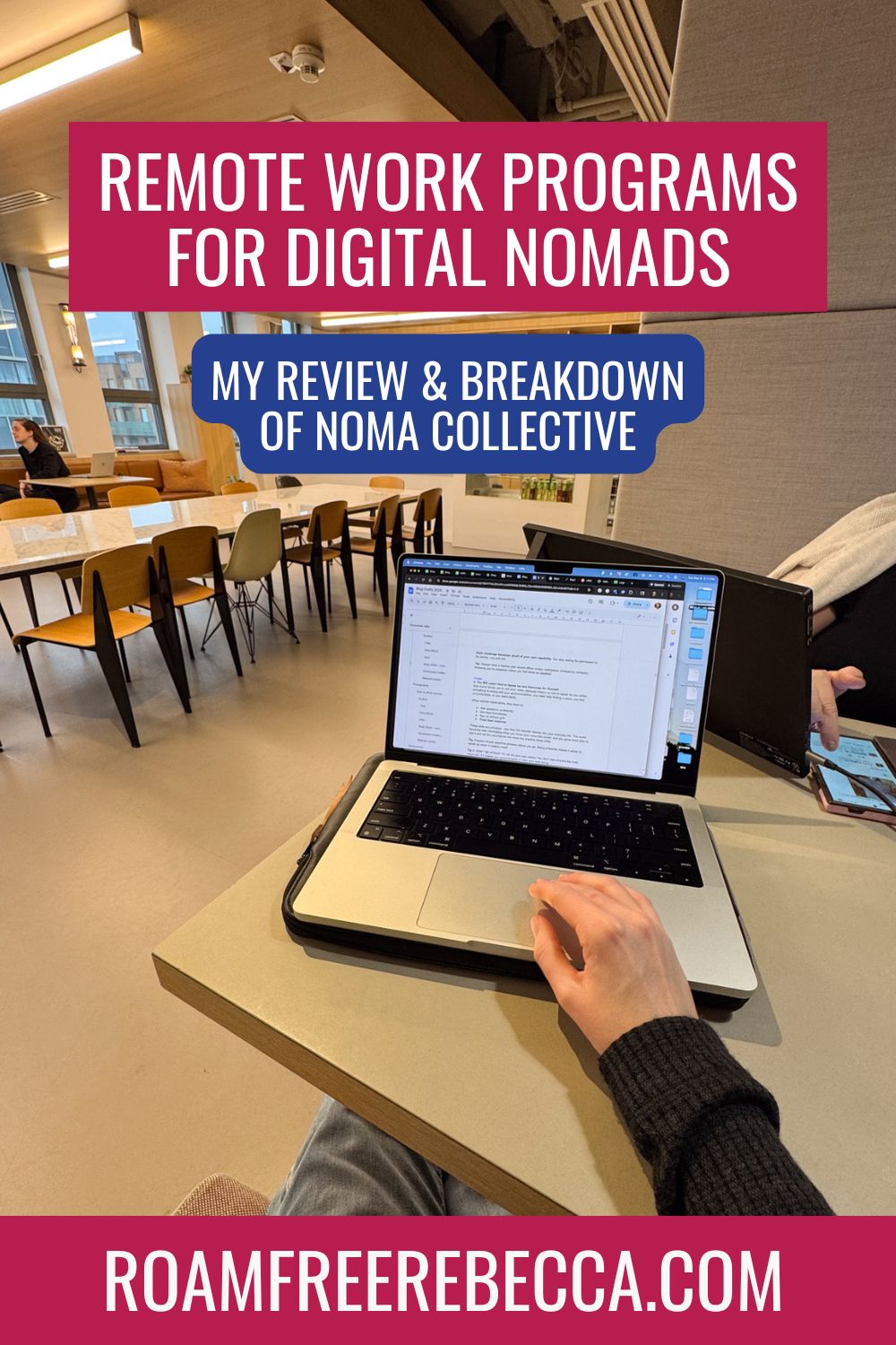 roamfreerebecca-noma-collective-review-remote-work-programs-1 Text reads "15 tips to prepare for world travel" over an image of an airplane